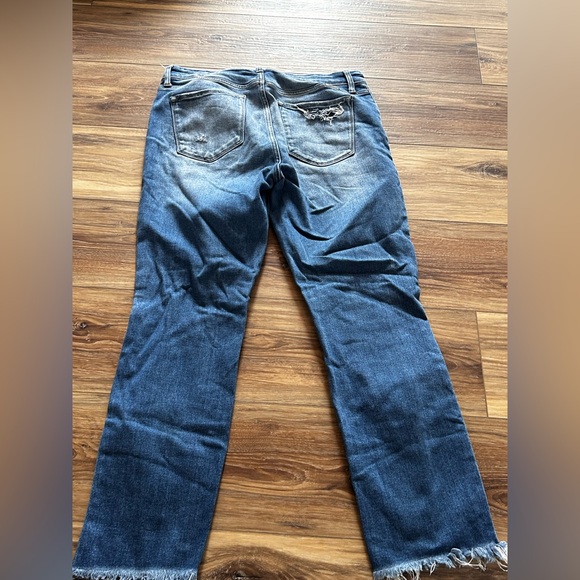 KanCanStraight High Rise Ripped Jean - Picture 2 of 4